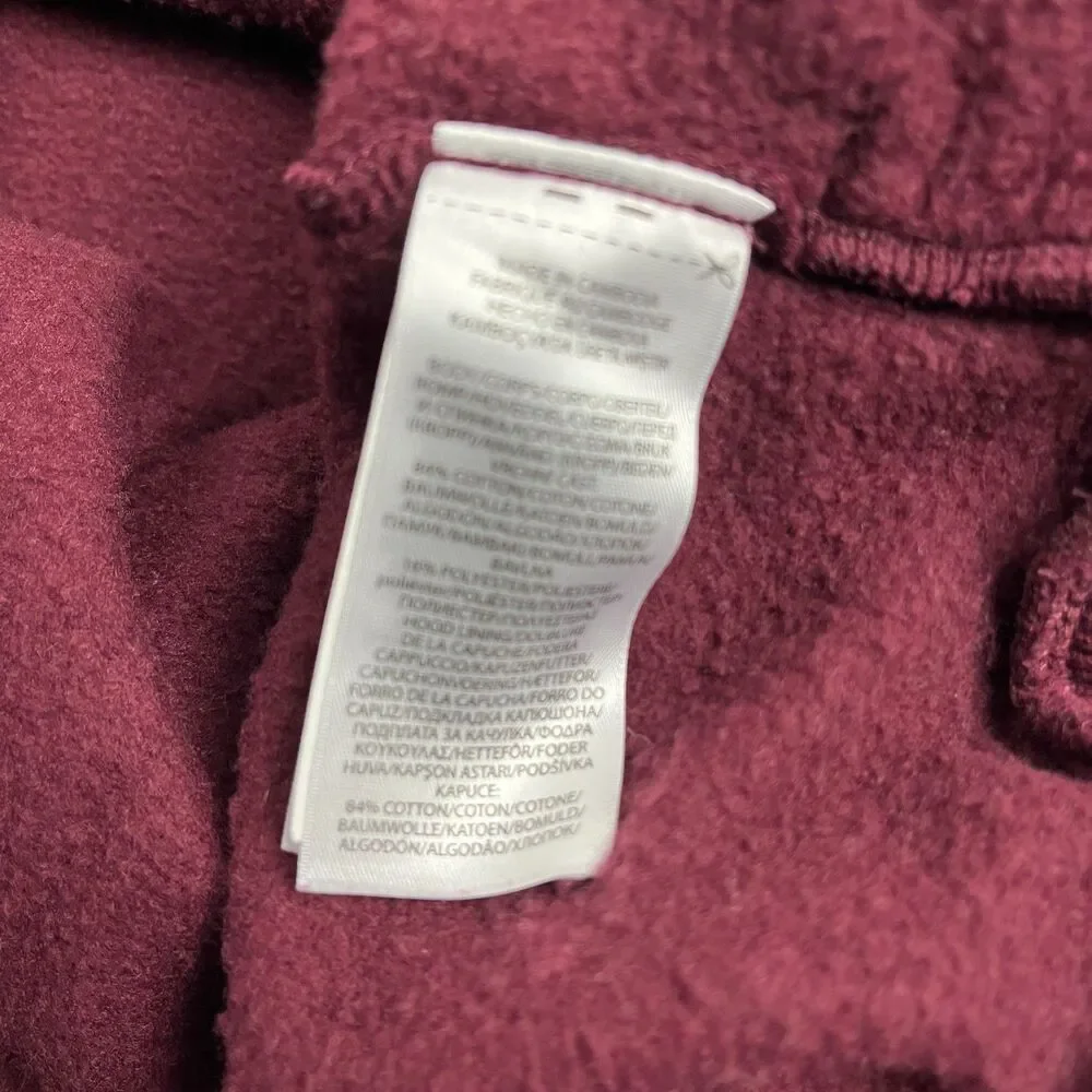 Polo Ralph Lauren Big Pony Fleece Rugby Hoodie Crest Burgundy Men's XXL